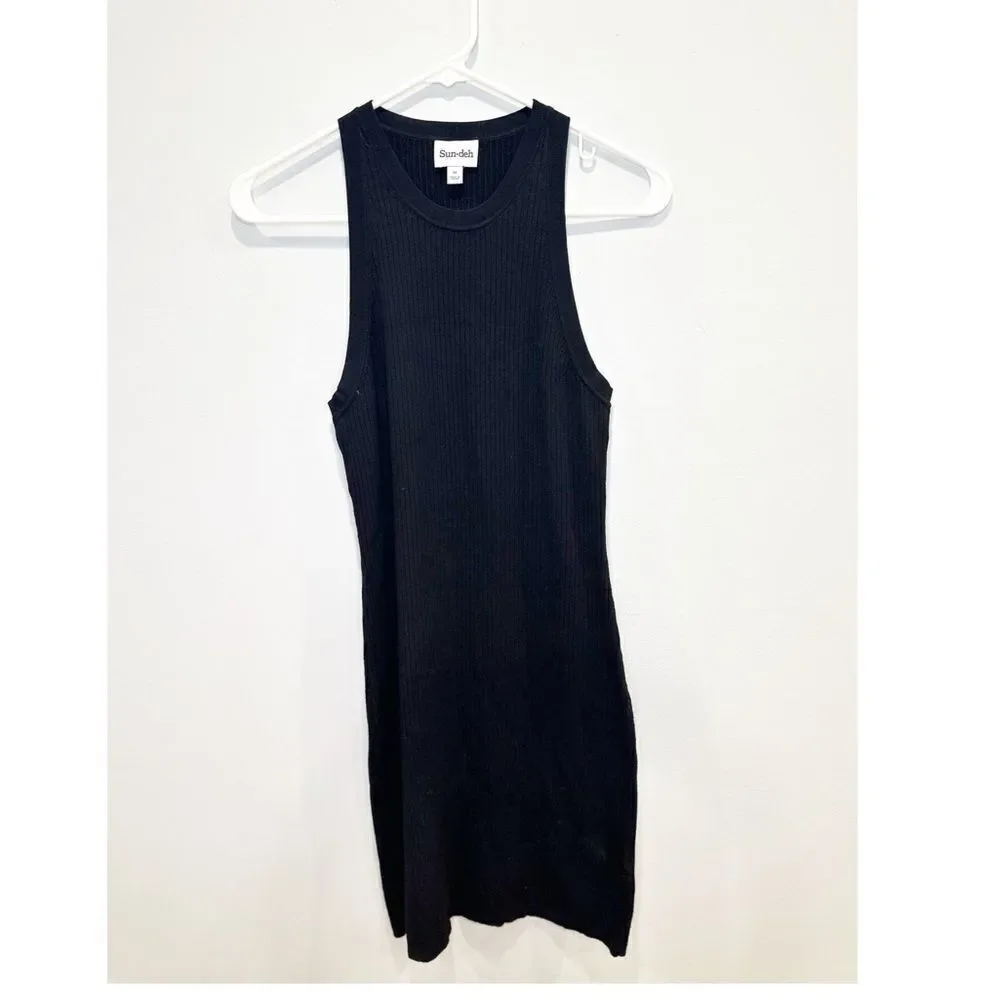 Aritzia sunday best jodie ribbed dress black